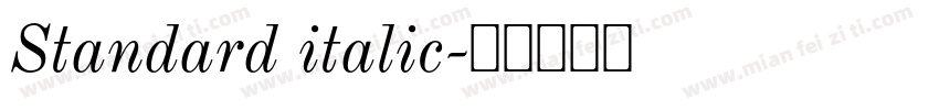 Standard italic字体转换